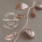 metallic leaf hair vine, wreath rose gold south africa bridal accessories