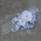 Jess Floral lace garter -  Color options available : pale blue variation