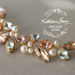 Jessica Rhinestone & Pearl Bridal Hair Pin - Assorted colors available