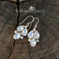 Jessica Rhinestone Pearl Earrings - Rose gold, gold or silver - Rhinestone colors available