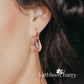 Ashley Crystal drop Earrings blush pink - Rose Gold, Silver or Gold finishes available