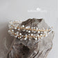 Joanne double strand headband crystal, pearl and rhinestone - Gold, Silver or rose gold options