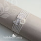 Joelle Garter ivory with flower detail and lace - color options available