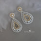 Joelle Modern statement chandelier drop earrings - colors to order