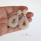Joelle Modern statement chandelier drop earrings - colors to order