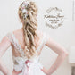Kathryn hairpiece Lace - Bridal wedding hair accessories - Chantilly lace off white and pink - color options available