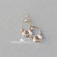 Kerryn gold hoop earrings -  white, cream or blush pink pearls