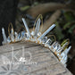 Kiara Crystal quartz bridal crown with rose gold, gold or silver wirework