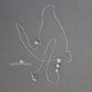 Back drop wedding dress open necklace bridal jewellery