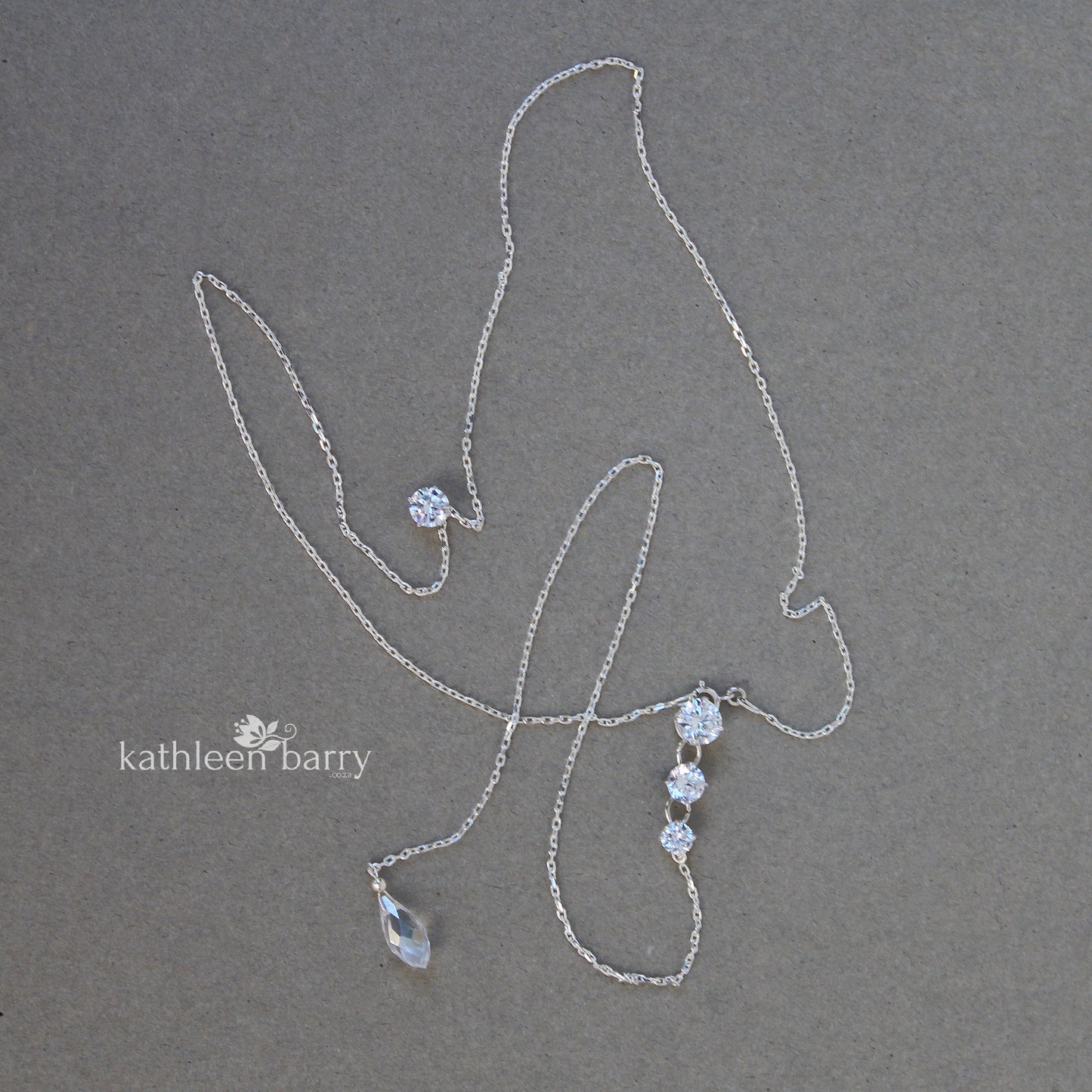 Back drop wedding dress open necklace bridal jewellery