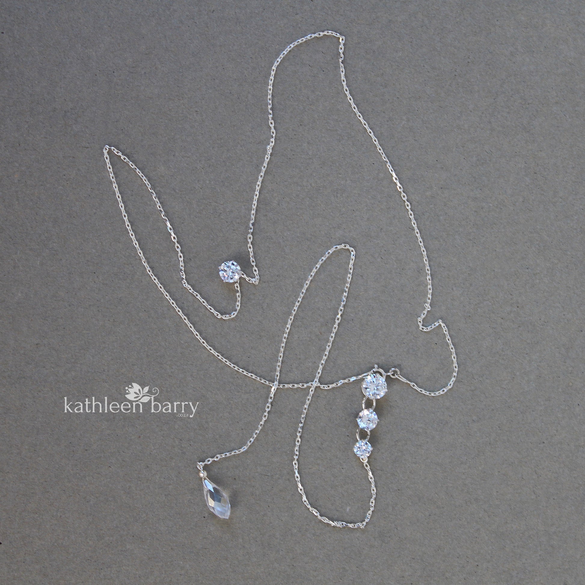 Back drop wedding dress open necklace bridal jewellery