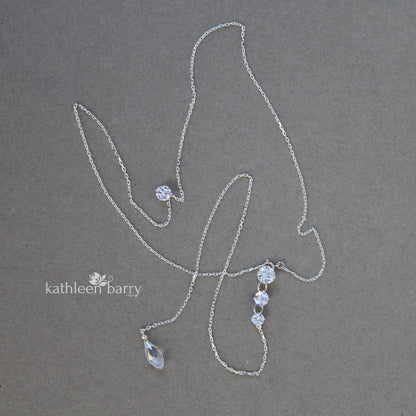 Back drop wedding dress open necklace bridal jewellery