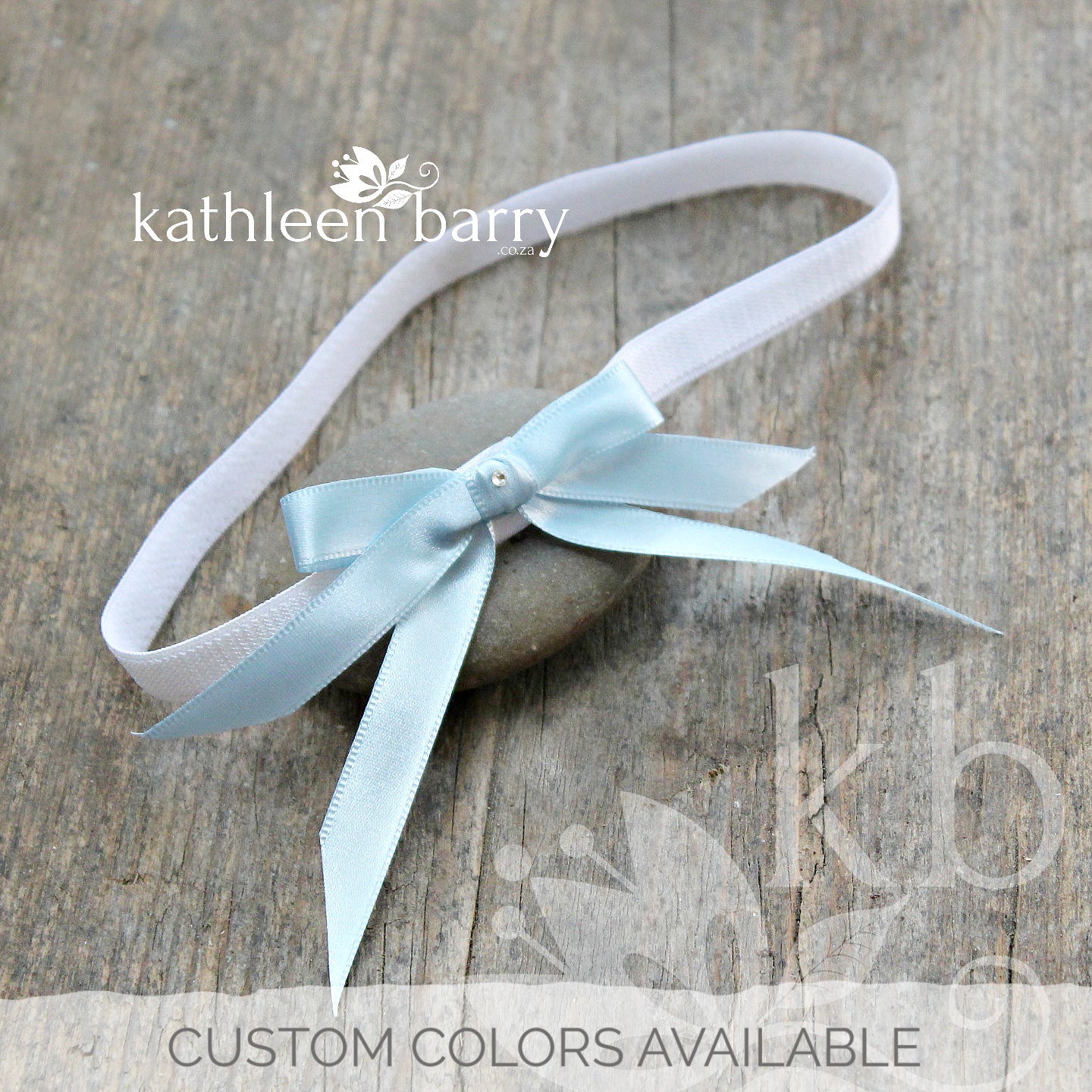 Kristin Bridal tossing garter - assorted colors available, satin bow something blue