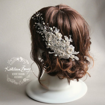 Victoria Lace Bridal Hair Piece Art Deco Style