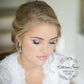 Lauren drop crystal pearl earrings - Silver, Gold, Rose gold or copper finish - assorted pearl color options