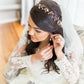 Zoe Rose gold wedding headband - hair wreath - flower crown - also available in gold & silver