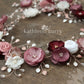 Lily Bridal Hair Crown Wreath Vine in Gold & Blush Pink tones - Wedding Accessories