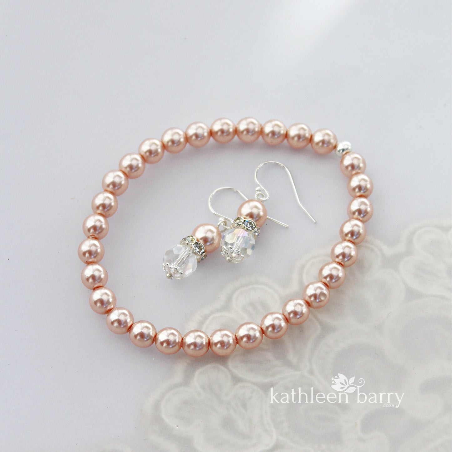 Linda dainty crystal pearl earrings - Sliver only perfect Bridesmaid gift