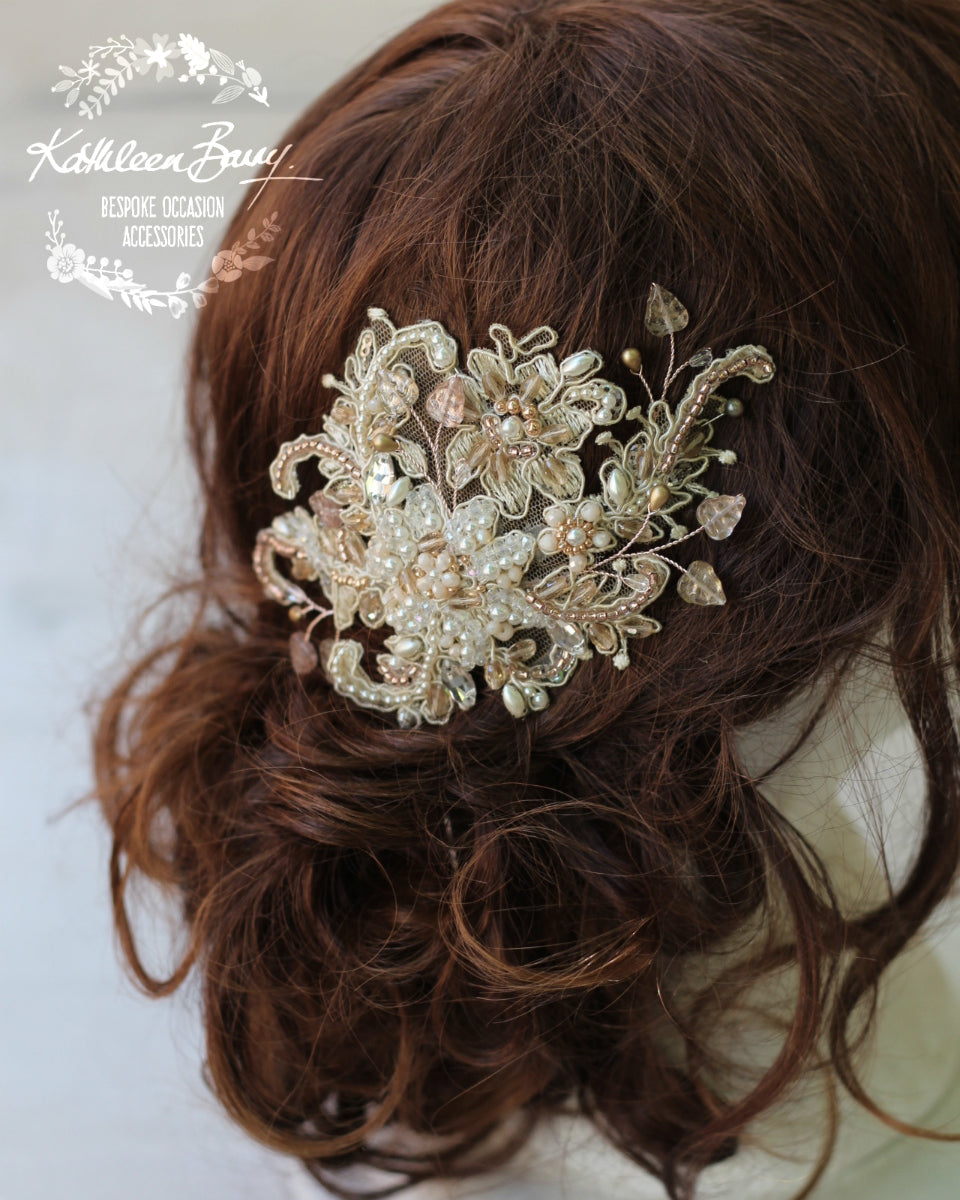 Pearl and lace hair accessories discount