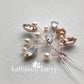 Lucia crystal rhinestone and pearl hair pin - Color options available (2-tone or single)
