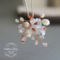 Jana bridal hair pin, Lucite flower crystal and pearl, Rose Gold, Silver, Gold Options - Sold Individually