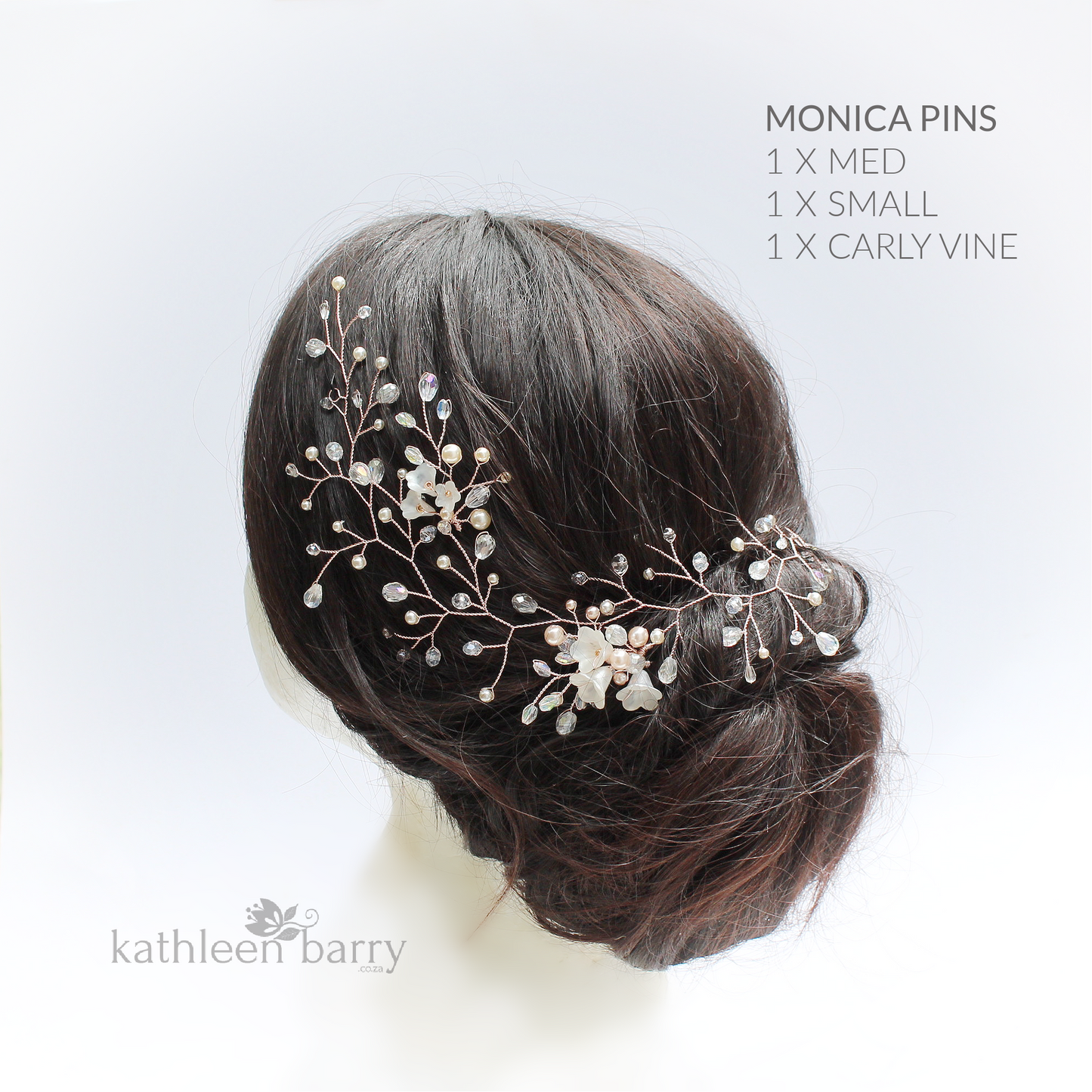 Monica hair pins mix and match - 3 styles - Rose gold, Gold or silver (sold individually)