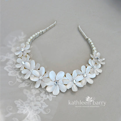 Custom order for Mari - Stylized flower tiara style headband - Assorted colors available