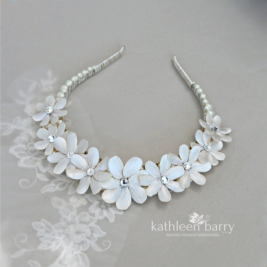 Custom order for Mari - Stylized flower tiara style headband - Assorted colors available
