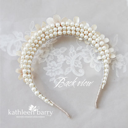 Custom order for Mari - Stylized flower tiara style headband - Assorted colors available