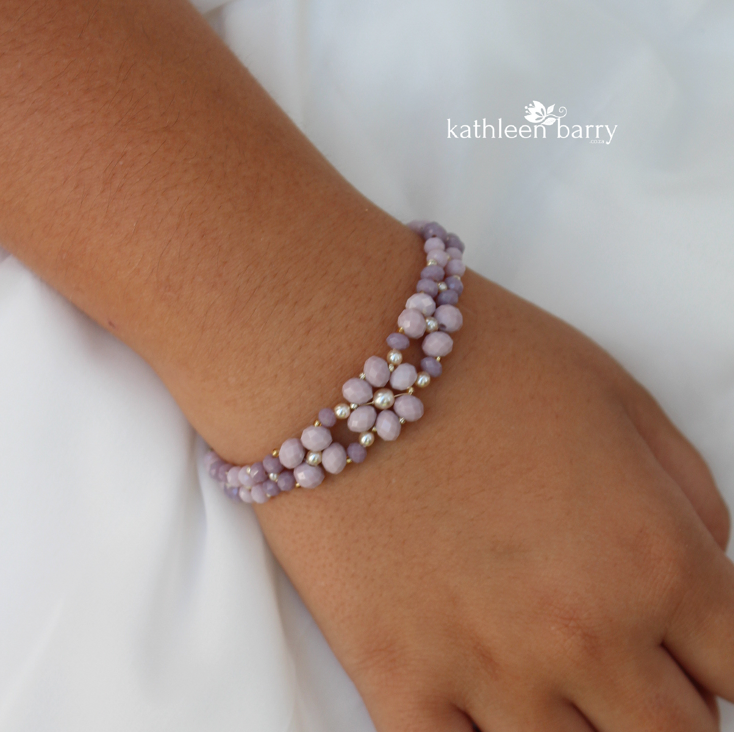 Marielle dainty floral bracelet- custom colors available