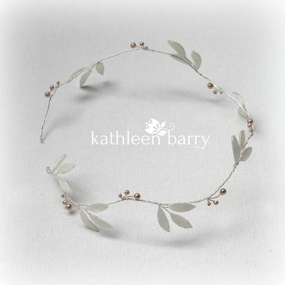 Martina leaf vine - satin sculpted fabric leaves & flowers many color options available