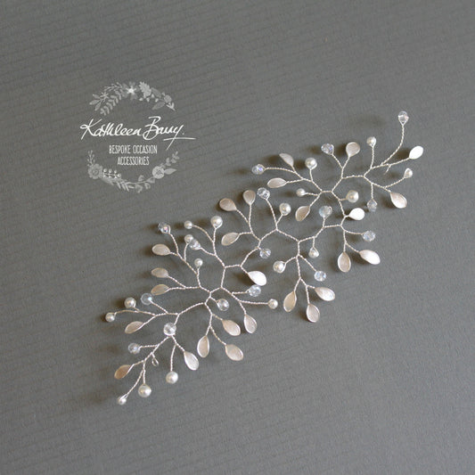 Maryke Hairpiece style wedding hair accessory - available in silver, gold, rose gold