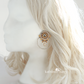 Melinda antique silver gold mandala hoop statement earrings - colors to order