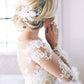 Lace bridal hair clip veil comb kathleen barry