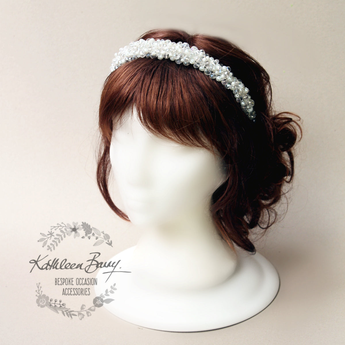 Mishka Crystal & Pearl Bridal headband - Tiara Crown