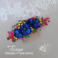 Molebo Traditional wedding floral hairpiece - Tsonga traditional Bride inspired - Custom colors to order