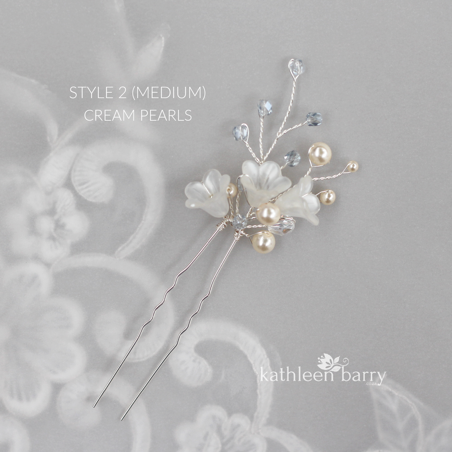 Monica pale blue hair pins mix and match - 3 styles - Rose gold, Gold or silver (sold individually)