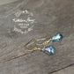Monique Earrings - Gold, rose gold or silver finish - Champagne or blue crystals