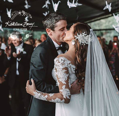 Victoria Lace Bridal Hair Piece Art Deco Style