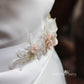 pink ivory wedding dress sash belt