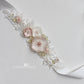 wedding dress bridal belt ivory blush pink