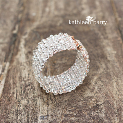 Morgan crystal cuff bracelet - Available in Gold, Silver or Rose Gold