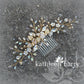 Charlotte Floral Crystal, Pearl & Rhinestone Comb - Gold, silver or rose gold