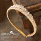 Natalie Tiara bridal crown - Clear and pearl (choice of colors) - Two height options
