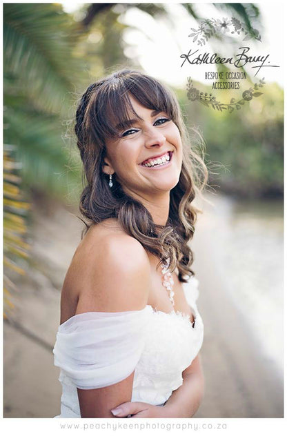 Nicole rose gold floral necklace - Organic crystal and pearls in rose gold, gold or silver finish