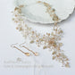 Nicole rose gold floral necklace - Organic crystal and pearls in rose gold, gold or silver finish
