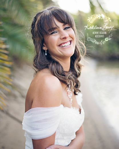 Nicole rose gold floral necklace - Organic crystal and pearls in rose gold, gold or silver finish