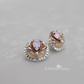stud earrings pink opal rose gold statement wedding bridal jewellery