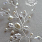 Nikita Crystal Pearl hair pin - Available in Silver, Rose gold or gold finish