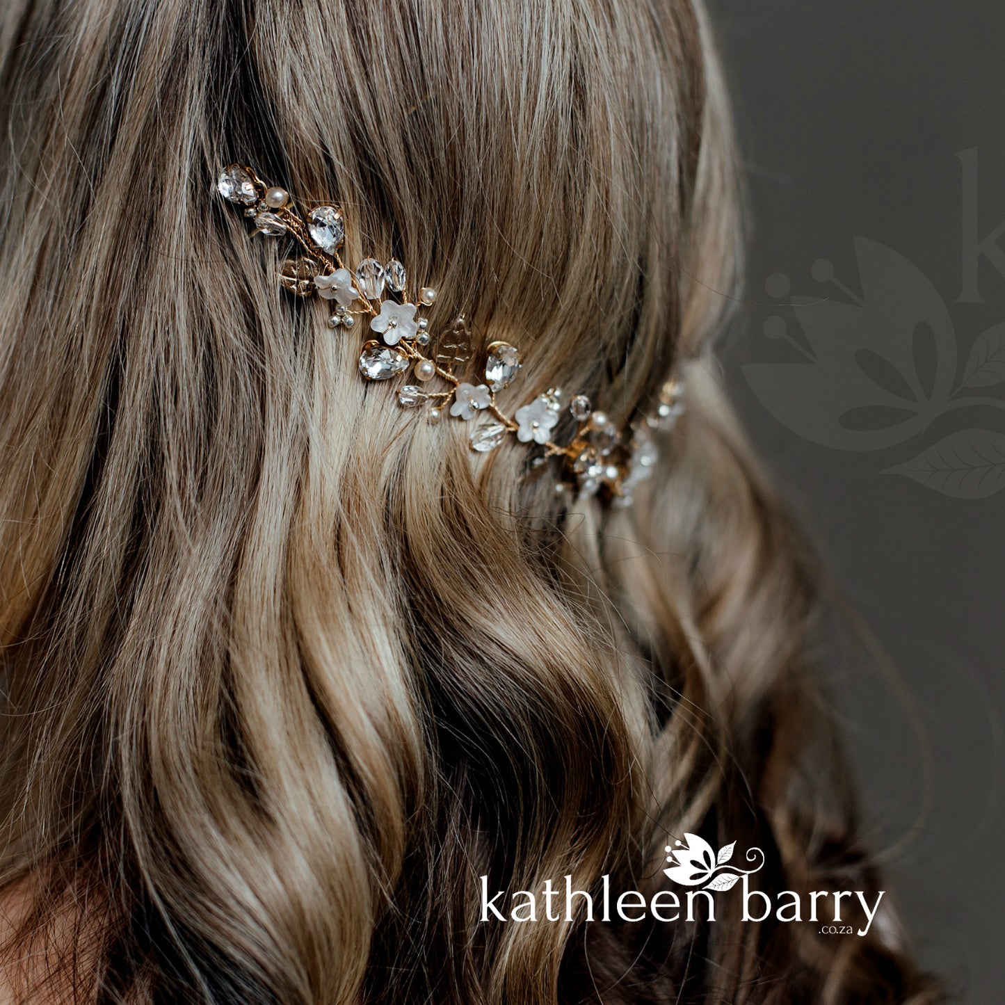 boho bride hair vine floral hair pin bridal wedding accessories